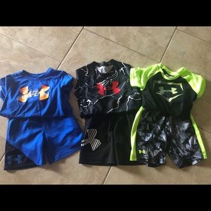4T boys Under Armour shorts and shirt set